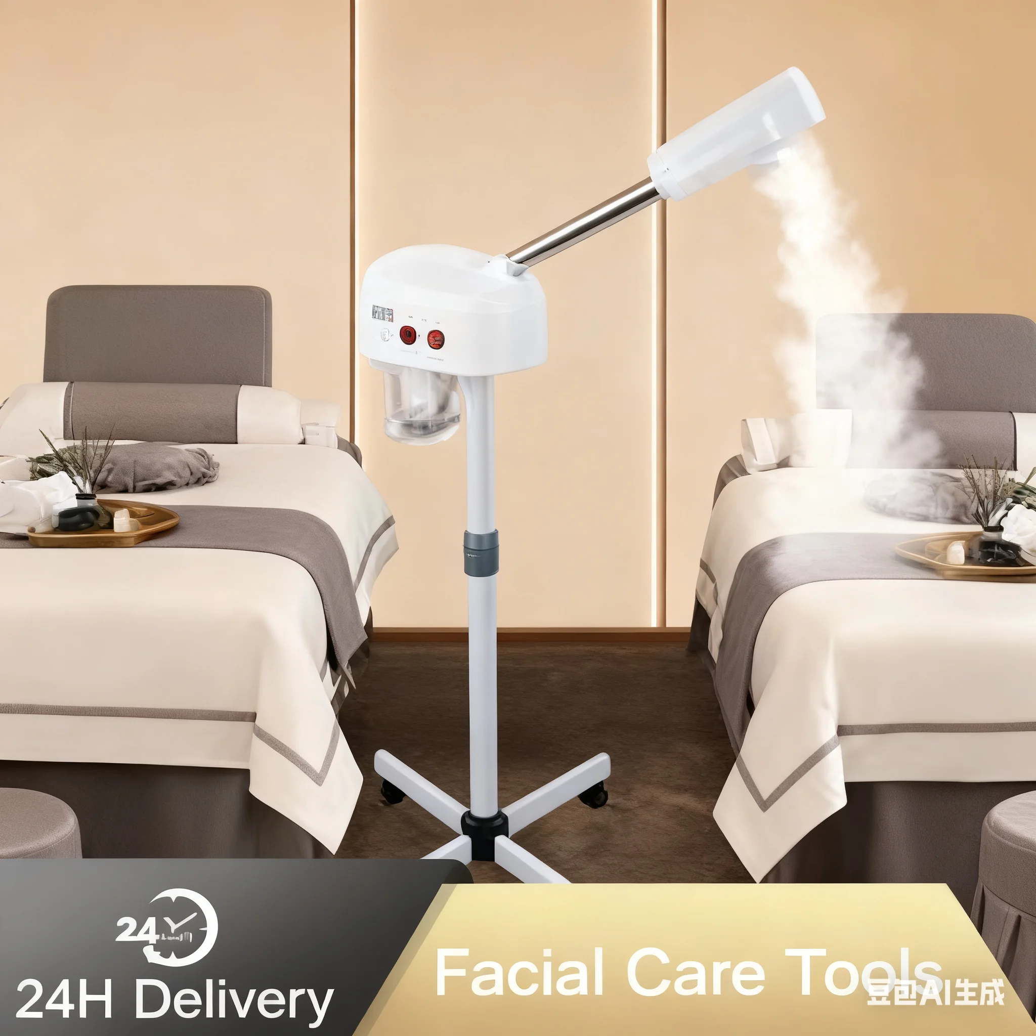 

Warm Mist Ion Steamer Ozone Hot Facial Steamer For Deep Face Cleaning Nano Vaporizer Salon Home 360° Roating Spa Sprayer