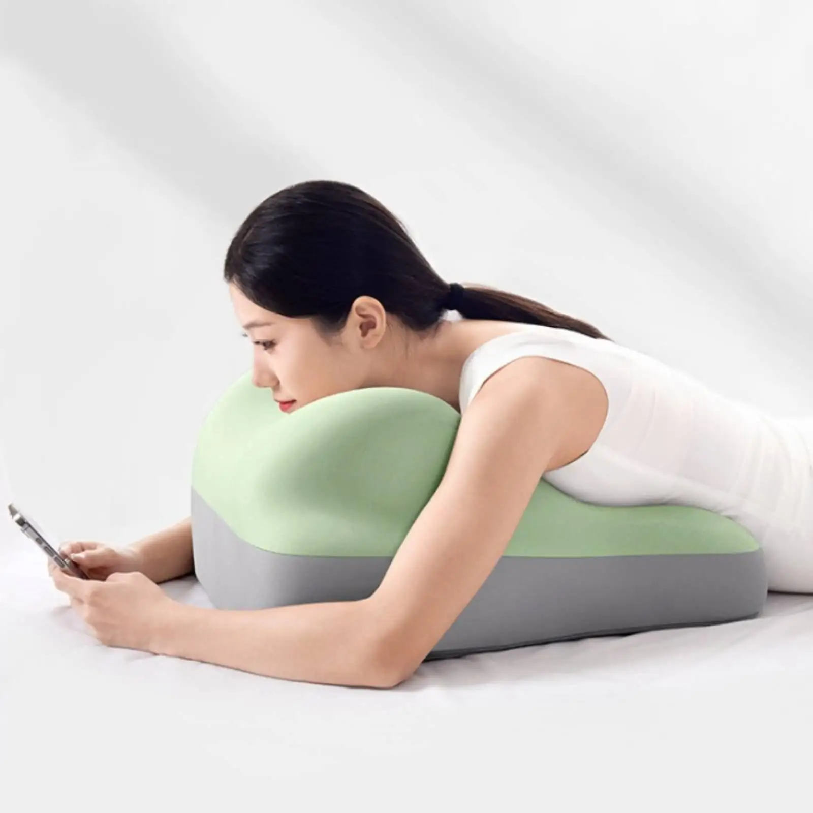 Washable Cover Couple Pillow Milk Silk Memory Foam Bed Wedge Support Cushion for Rest and Play