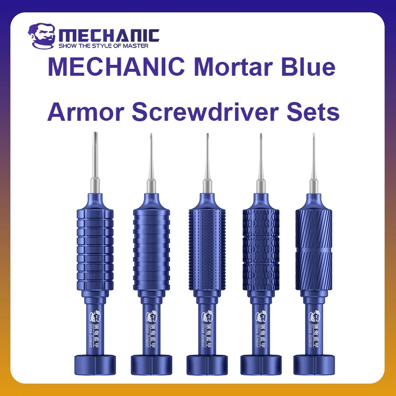 MECHANIC OFFICIAL Mortar Blue Armor Screwdriver Sets Magnetic Anti-Slip for IPhone 17 Phones Bottom Internal Border Disassembly