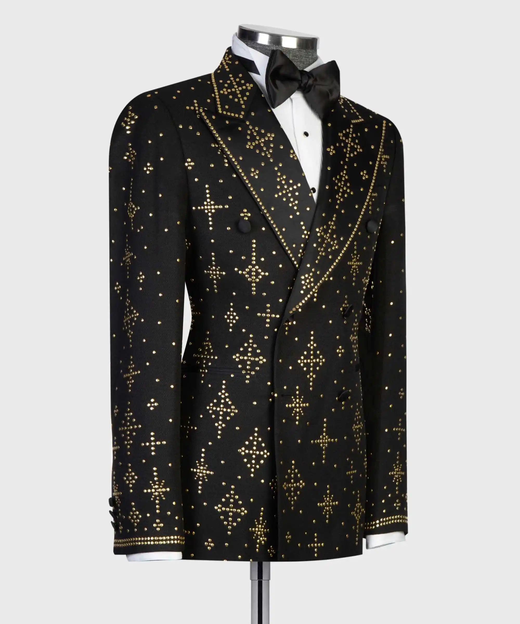 Mode Hochzeit Männer Anzug Party Anzüge Kristall 2-teilig Mantel Hosen Maßgeschneiderte Bräutigam Smoking Formelle Anlässe Tragen Größe Angepasst