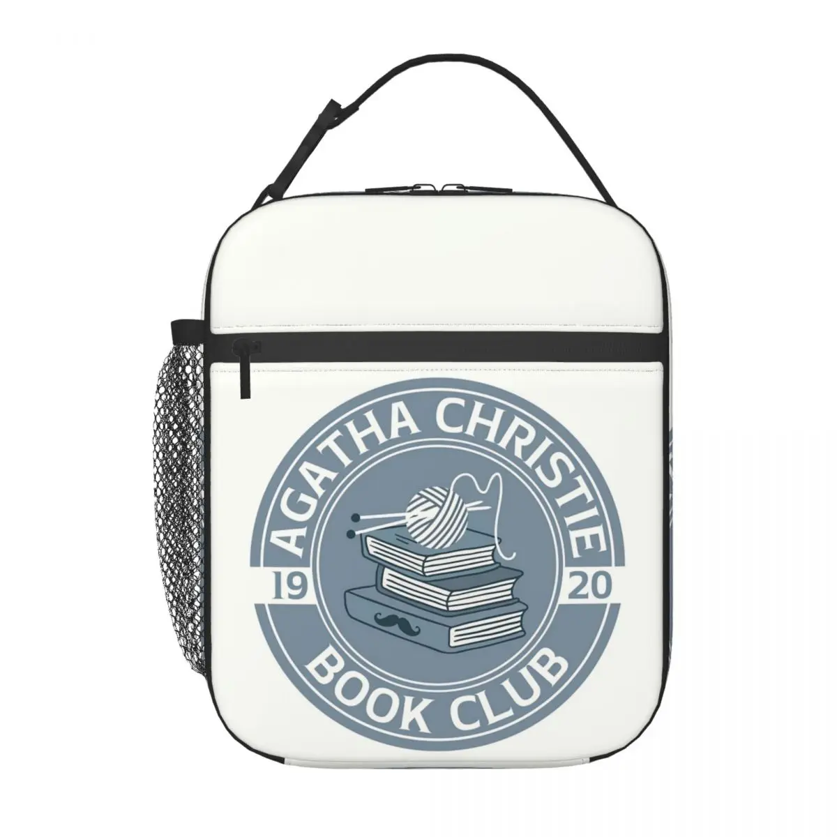 Agatha Christie Book Club Insulated Lunch Bag for Women Kids Leakproof Food Boxes Thermal Lunch Box Tote