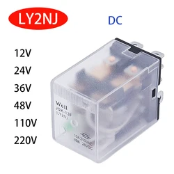 1Pc LY2NJ HH62P Electronic Micro Mini Electromagnetic Relay 10A 8PIN Coil DPDT DC 12V 24V 36V 48V 110V 220V