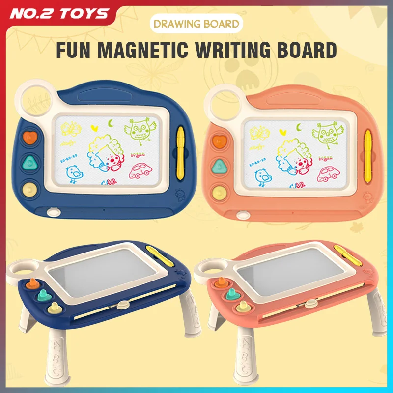 Magnetic Kids Drawing Table Painting Board Graffiti Board Preschool Toys With Table Legs Erasable Writing Board Christmas Gift