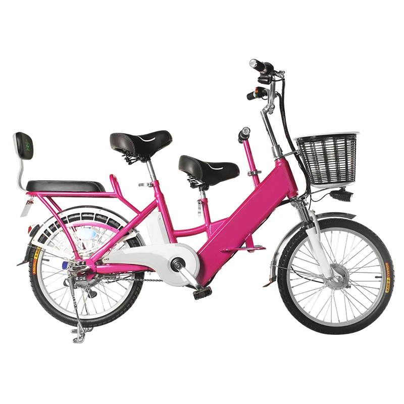 Factory,20 Inch,Three Seat Household Electric Bike,350W Parent-child E-bike,Lithium Battery Excursion Electric Bicycle,OEM