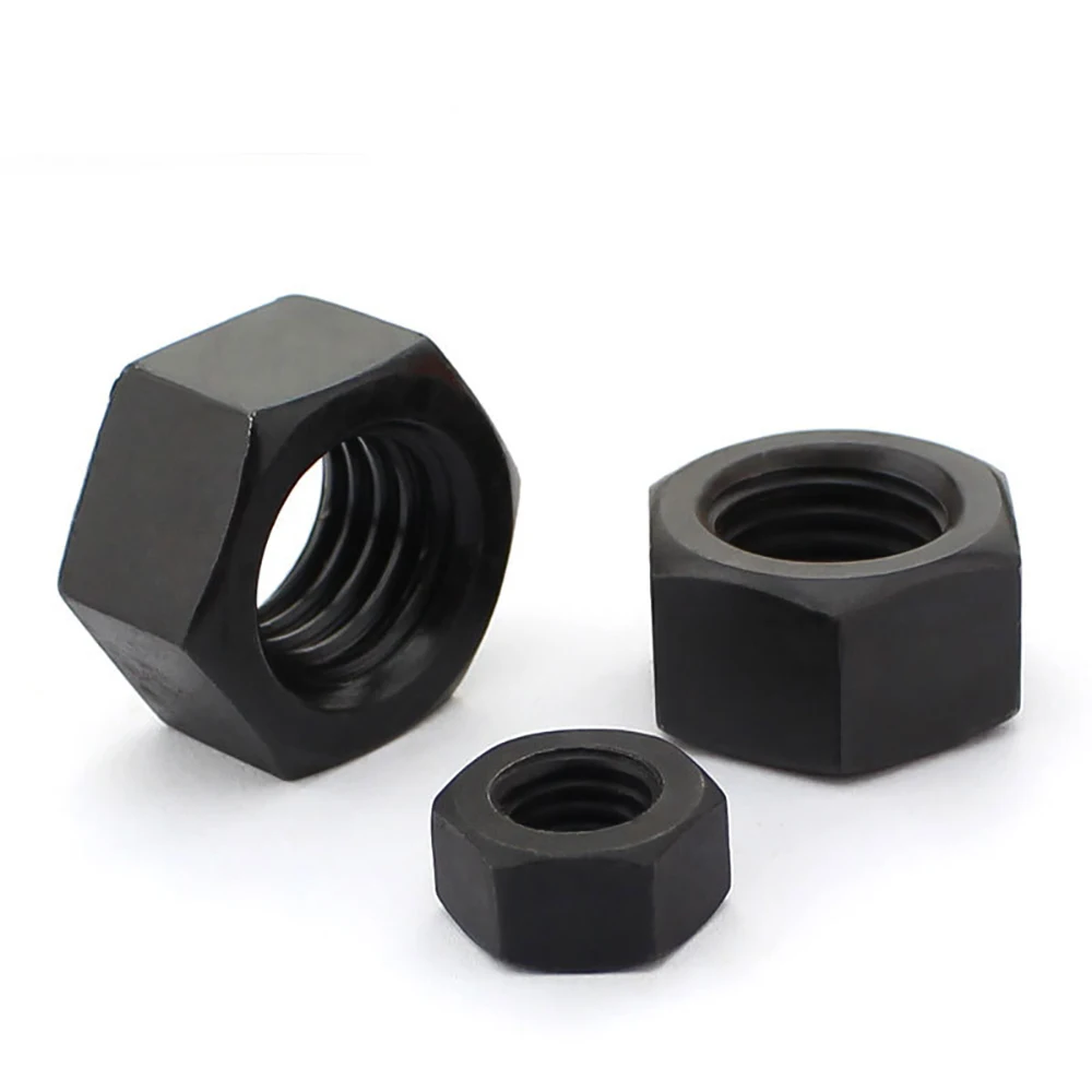 RUITAIDIN934 GB6170 UNC UNF BSW Thread 1/4 5/16 3/8 7/16 to 7/8'' Hexagon Nuts Grade 4.8 Carbon Steel Black Oxide
