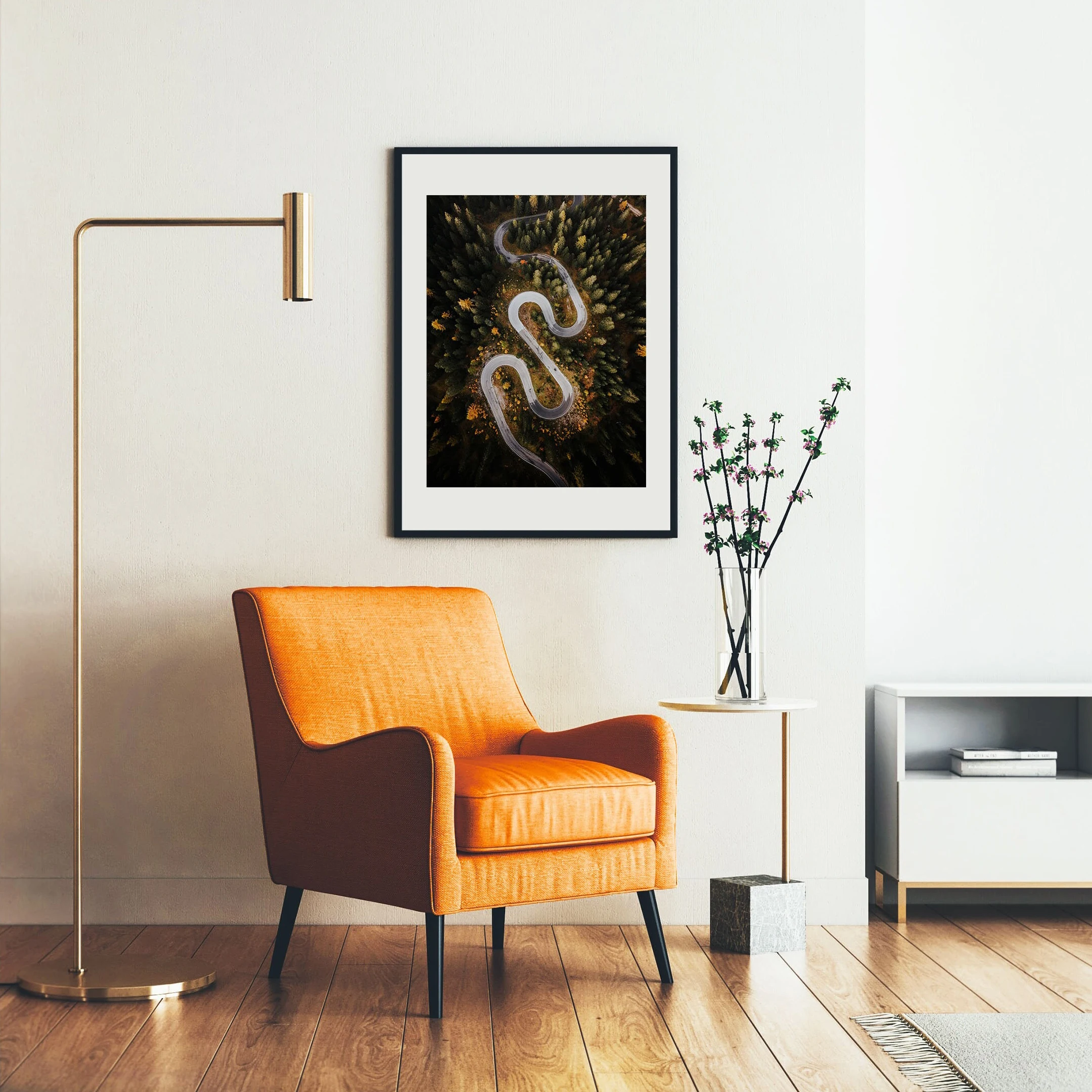 Passo Giau aerial photo print,road art of the Italian Dolomites,Passo Giau travel poster,home decor,gift for cycling enthusiasts - Image 4