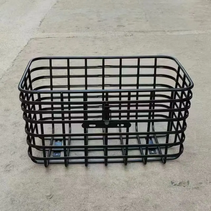 Electric Tricycle Rear Storage Basket Bicycle Rear Shelf Basket Thickened and Enlarged 53cm Iron Basket 자전거 바구니