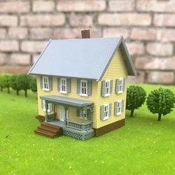 Modelo de casa de estilo americano a escala 1/150 N, Kit de construcción de patio, Material de tren, diseño de ferrocarril