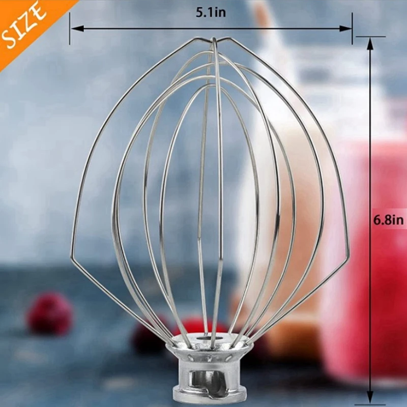 3X K5AWW Wire Whip Steel Wire Whisk Stainless Steel Egg Beater Mixer Mixing Head 5QT For American Kitchenaid