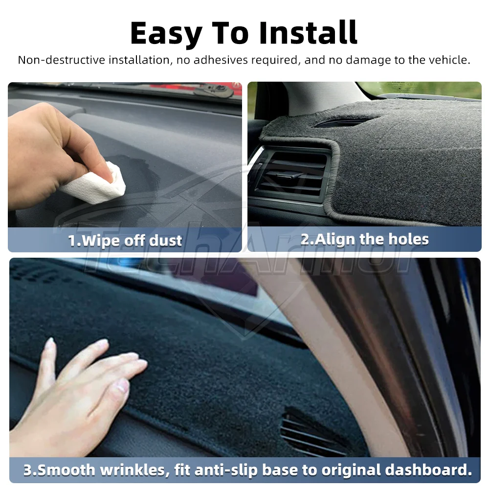 Car Dashboard Cover Pad For Honda Accord 2018-2022 Sunshade Protector Anti-UV Dash Mats Non-slip Pads Auto Interior Accessories view 6