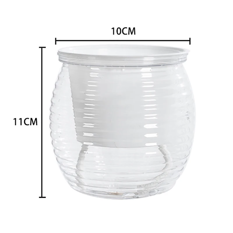 Transparent Flower Vase Plastic Home Decorations 1PC Automatic Water-Absorbing Self-Watering Plant Pots Double Layer