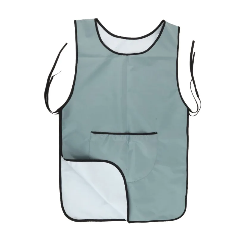 

Apron With Pockets Painting Cooking Working Pinafore Nail Salon Beauty Apron Kitchen Anti-dirty Long Vest Waterproof Apron