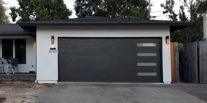 

Modern Design Garage Doors Aluminum Automatic Sandwich Panel PU Foam Insulated Electric Sectional Garage Door with Windows