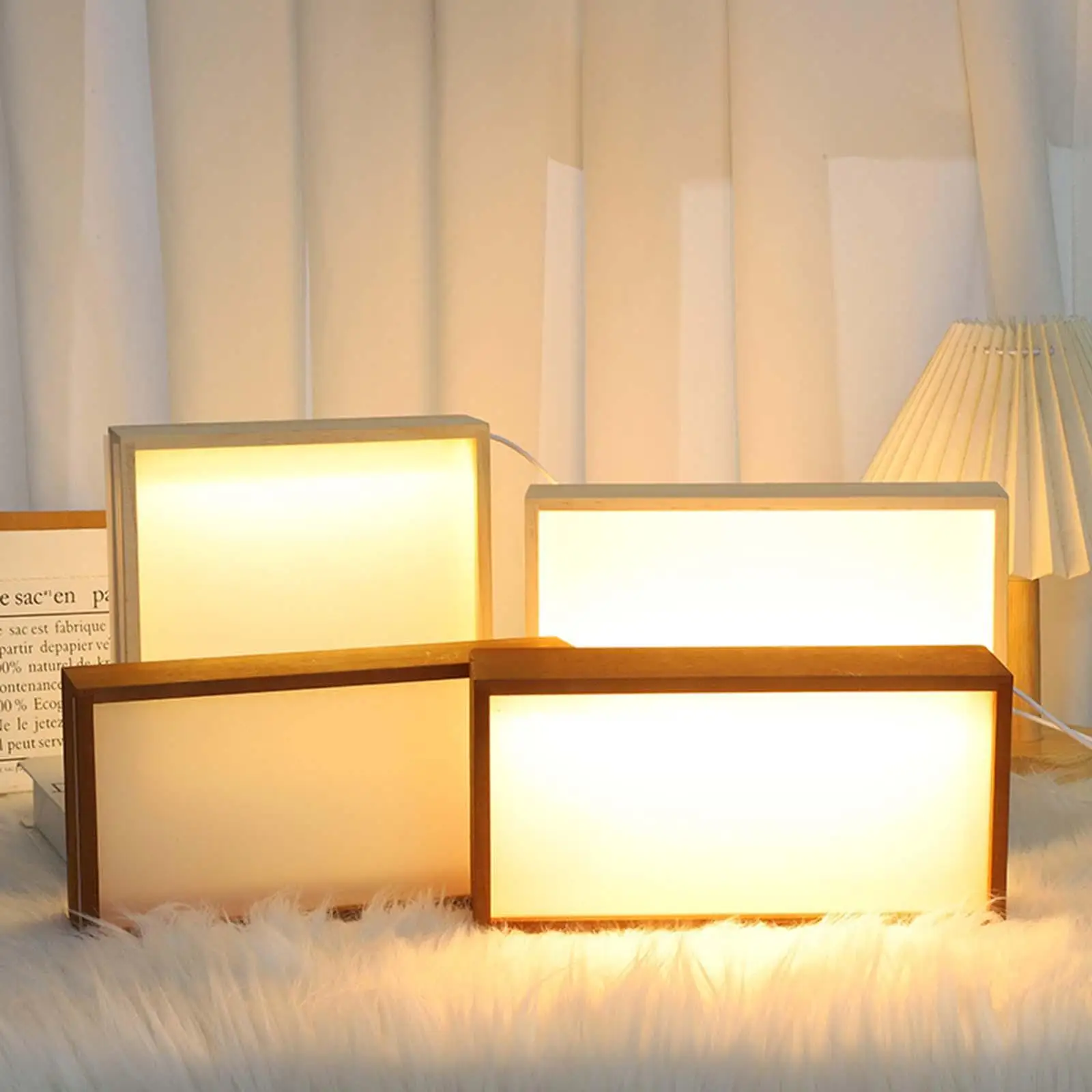 Deep Wooden Shadow Box Frame with LED Light Decorative Wall Frames for DIY Gifts Room Decoration Memorabilia Display