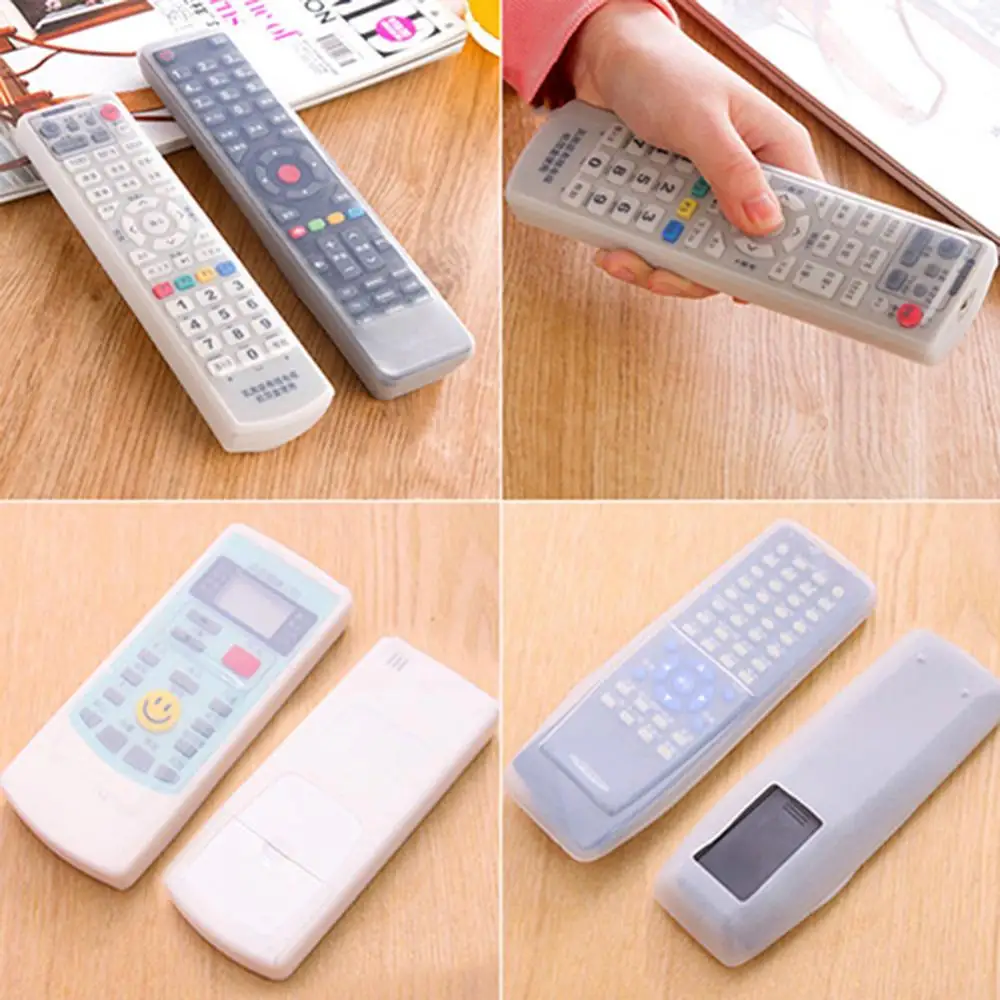 1pc Home TV Remote Control Shell Set Anti-dust Waterproof Anti-fouling Silicone Protective Cover Case For Long/Short Controller