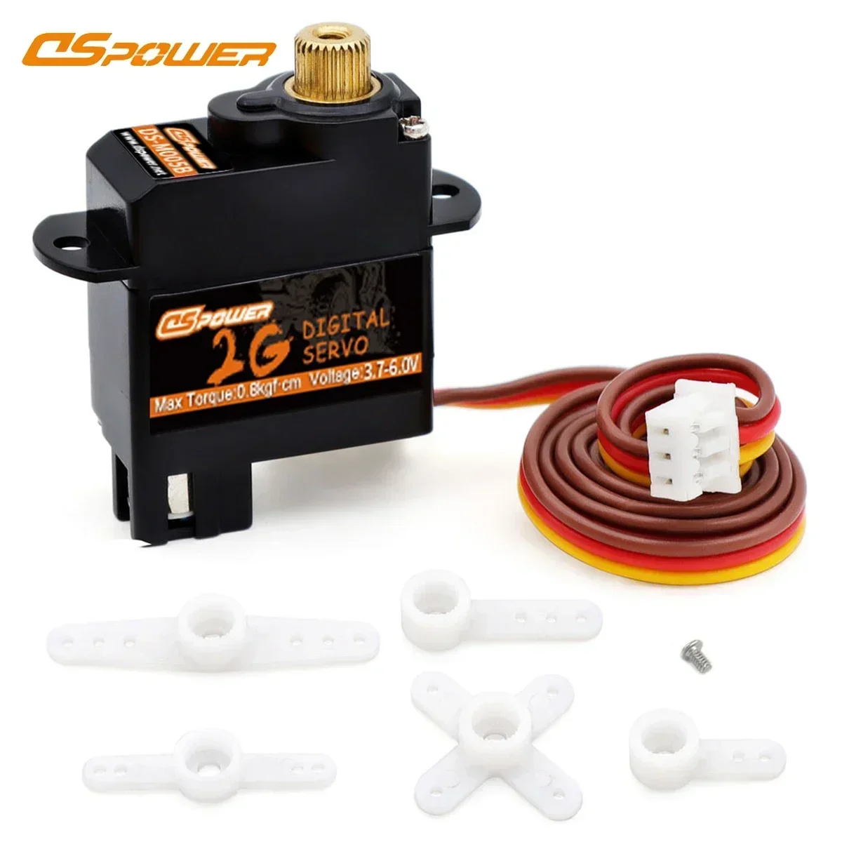 DSPOWER 2G Micro Servo Digital de engranaje de plástico/Metal impermeable para Mini RC Drift Car avión helicóptero de ala fija barco Robot brazo