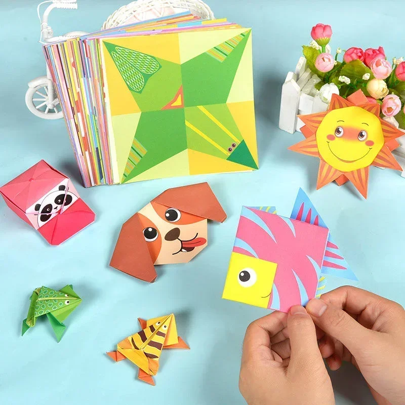 54/108Pcs Children Handmade Paper Cut Book Craft Toys DIY Kids Crafts Cartoon Scrapbooking Paper Toys for Child Learning Gifts