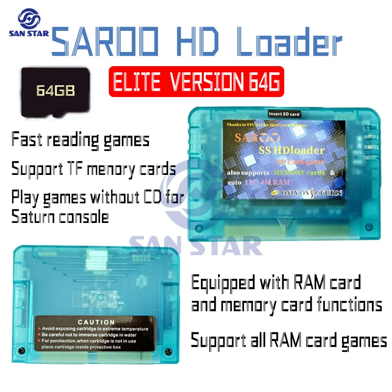 NONE Neueste 0,7 Firmware SEGA Saturn SAROO SS Konsole HDLoader Schnelle Lesung Game Reader TF/SD Karte Direkte Lesung ohne CD NEO GEO 9
