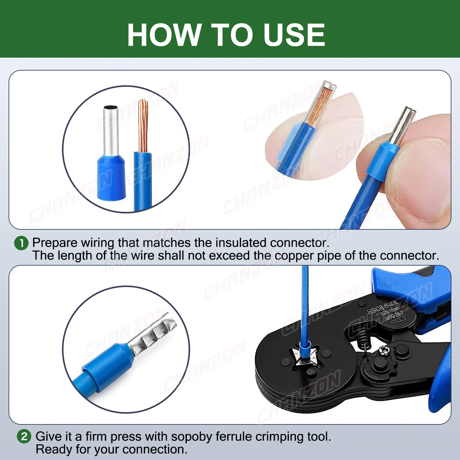 100/200Pcs E0508 E7508 E1008 E1508 E2508 Insulated Ferrule Tubular Terminal Kit Electrical Cable Wire Ends Tube Crimp Connector