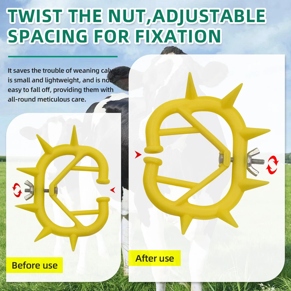 5 Buah Cincin Hidung Ternak Plastik Cincin Hidung Ternak Plastik Tebal Kit Penghenti Perah Anti Mengisap Peralatan Ternak