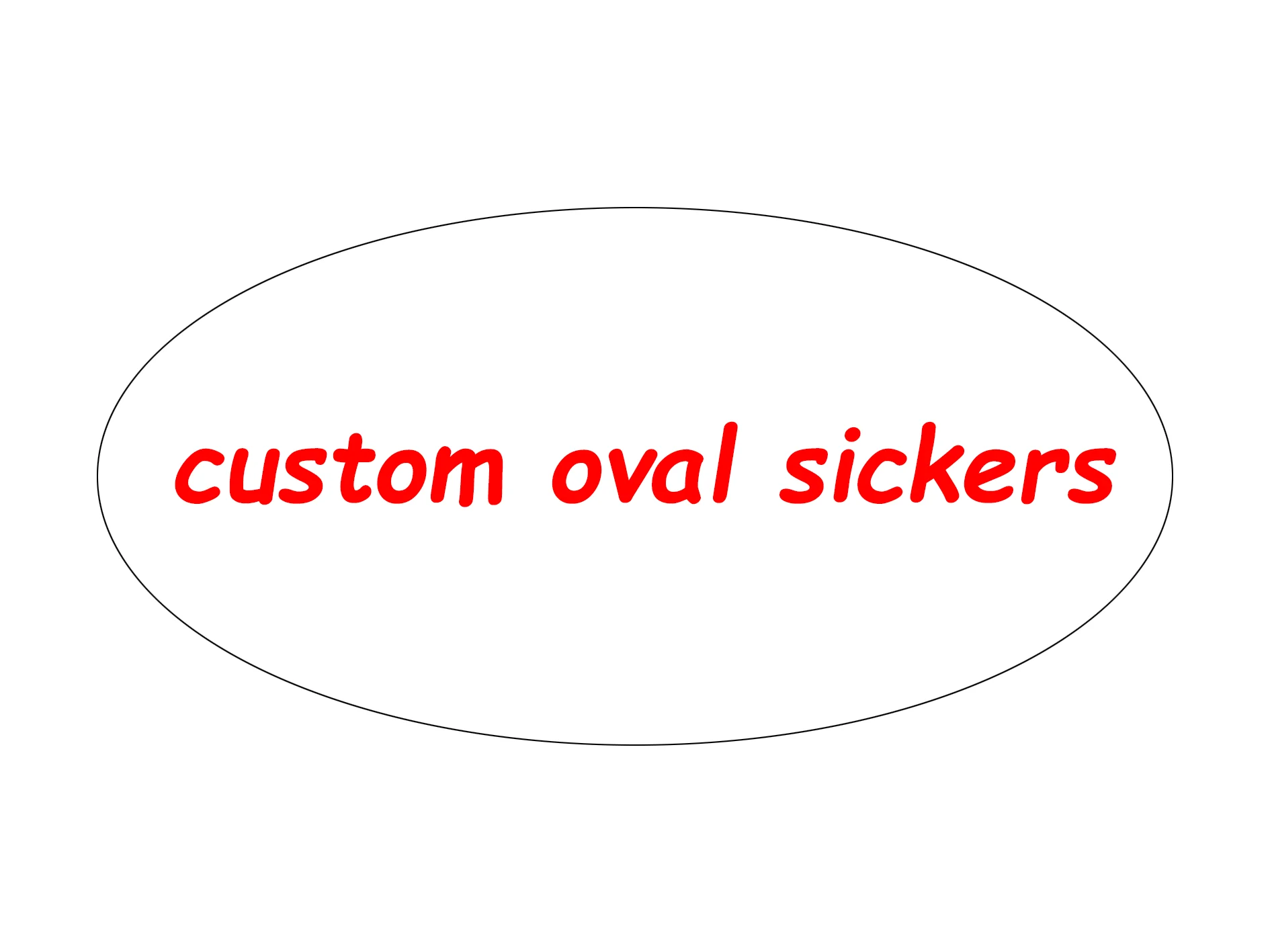 Personalized Custom Logo Stickers  Glossy White Customizable Labels Peel Oval ID Labels, Print to Edge FOR DIY Gifts