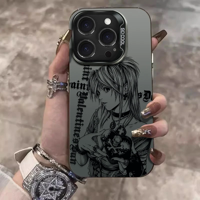 Death Note L Misa Gothic style Phone Case for iPhone 12 17 Air Pro Max 16 15 11 14 13 Pro Max XS X XR Plus 8 7 SE 2020 Cover