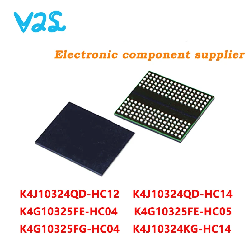 (4pcs) 100% Test K4J10324QD-HC12 K4J10324QD-HC14 K4G10325FE-HC04 K4G10325FE-HC05 K4G10325FG-HC04 K4J10324KG-HC14 BGA Chipset