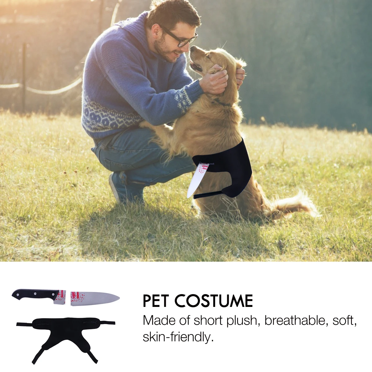 

Pet Costume Halloween Dog Harness Bloody Cats Dogs Short Adjustable Soft Skin Friendly Breathing Design Unique