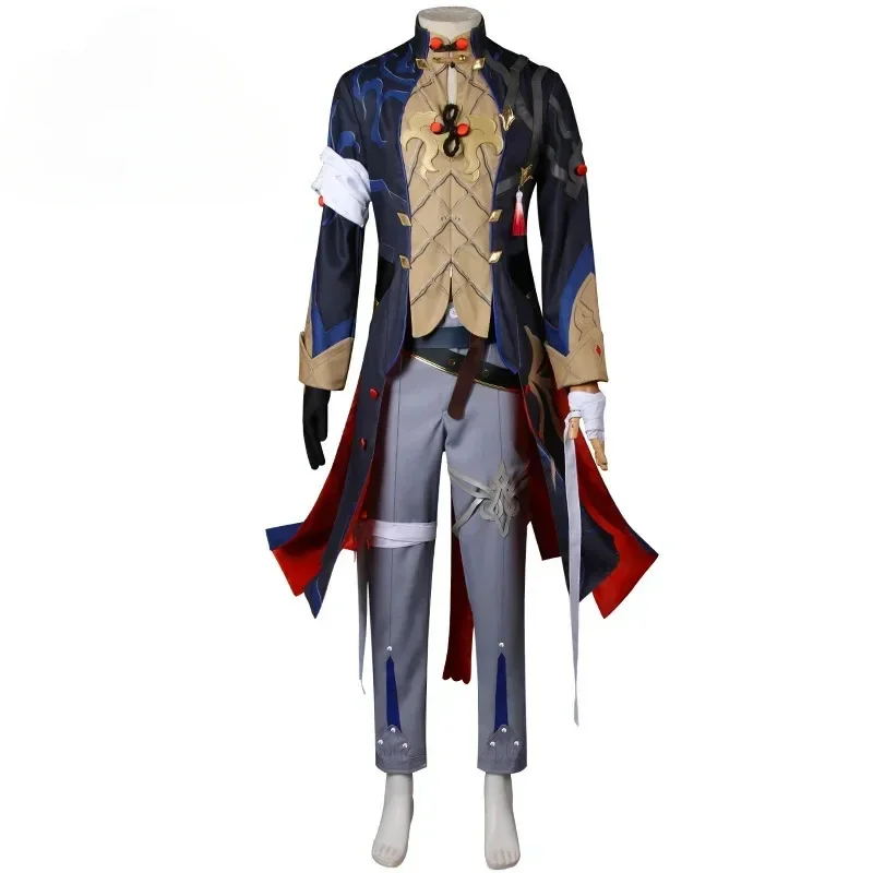 Blade Cosplay Kostüm Perücke Spiel Honkai Star Rail Uniform Ohrring Dunkelblaue Haare Männer Frauen Halloween Party Karneval Rolle Outfits