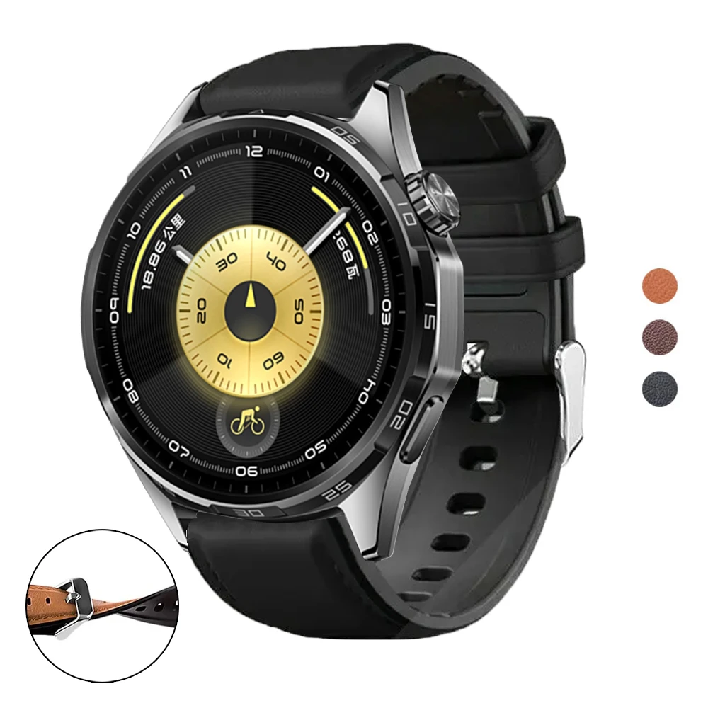 22Mm Leather Rubber…