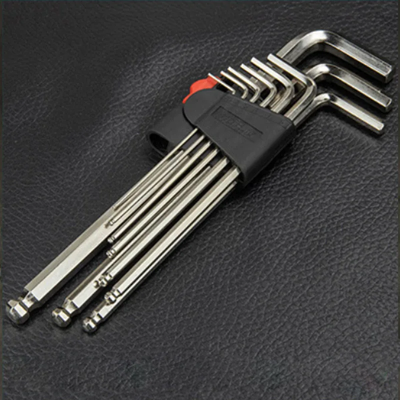 1/5/10 Pcs Ball Head Allen Key Set Metric Hex Wrench CR-V Alloy Nickel Plating L-type Screw Nuts Hexagon Wrench Repair Hand Tool