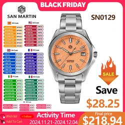 San Martin SN0129 Gada Dive Watch 39mm NH35 Automatic Mechanical Men Watches Fashion Dress 100m Waterproof Luminous Wristwatch