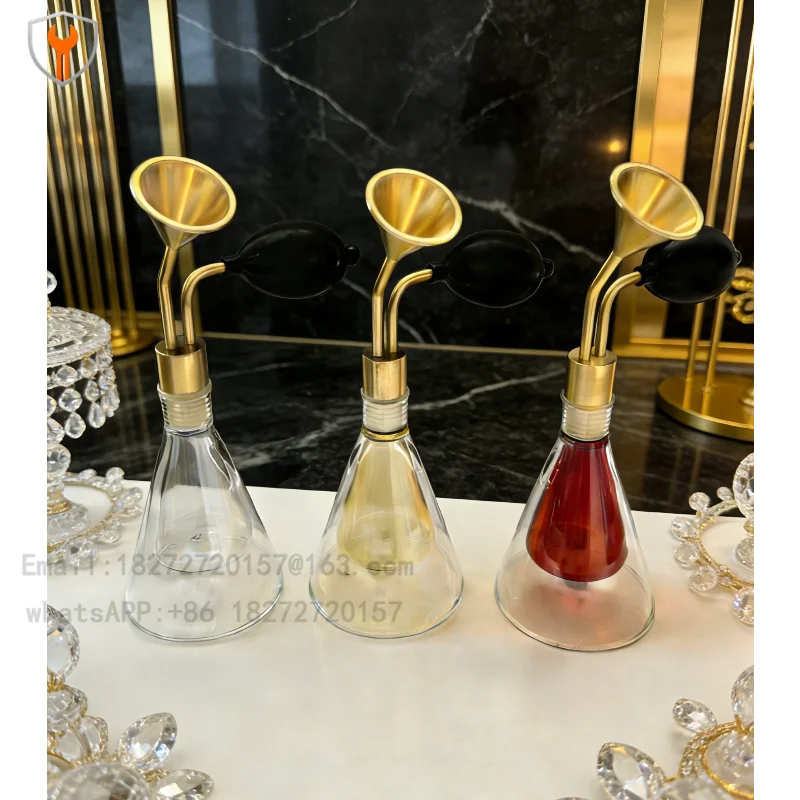 Glass Creative Custom Scent Bottle SPA Spa Brass Scent Instrument Baijiu Essential Oil Perfume Scent Coffee Beans