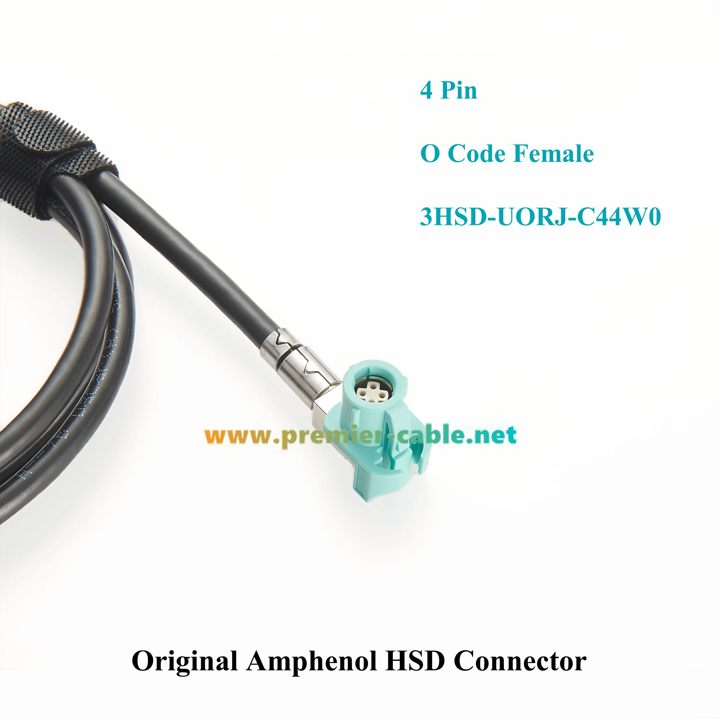 Rosenberger HSD Z-Code zu Amphenol HSD O-Code LVDS Videokabel D4K10A-1D5A5-Z zu Rechtwinkligem 3HSD-UORJ-C44W0 Kamerakabel – Detail 4