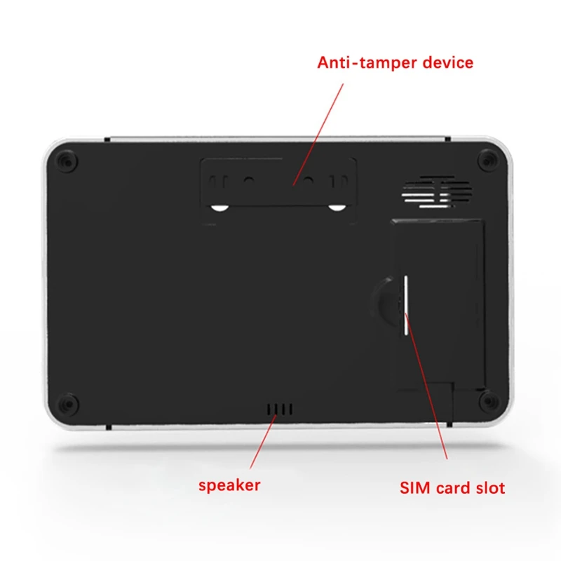 4.3 Inch Full Touch Smart Home Alarm S0S Temperature Humidity Alarm Wifi Alarm System