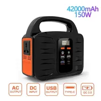 150W Portable Emergency Pwer Station 42000mAh Outdoor Camping Power Bank Power Supply Inverter Generator Battery Charger