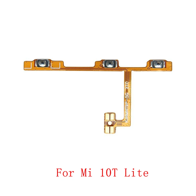 Botão de volume de energia cabo flexível para xiaomi mi 10 10 pro 10 lite 10t 10t pro lite botão lateral cabo flexível peças de reparo