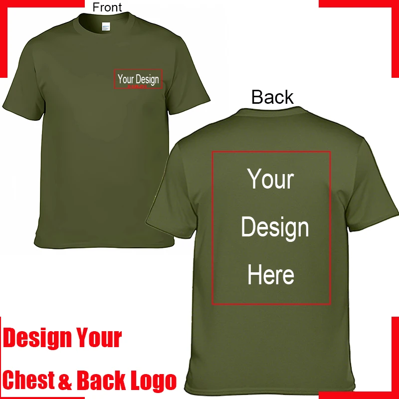 Men's Personalized Cotton T-shirt Custom Text Name Tsihrts Add Your Own Message Fashion men tshirt bigger size 4XL 5XL, image 18