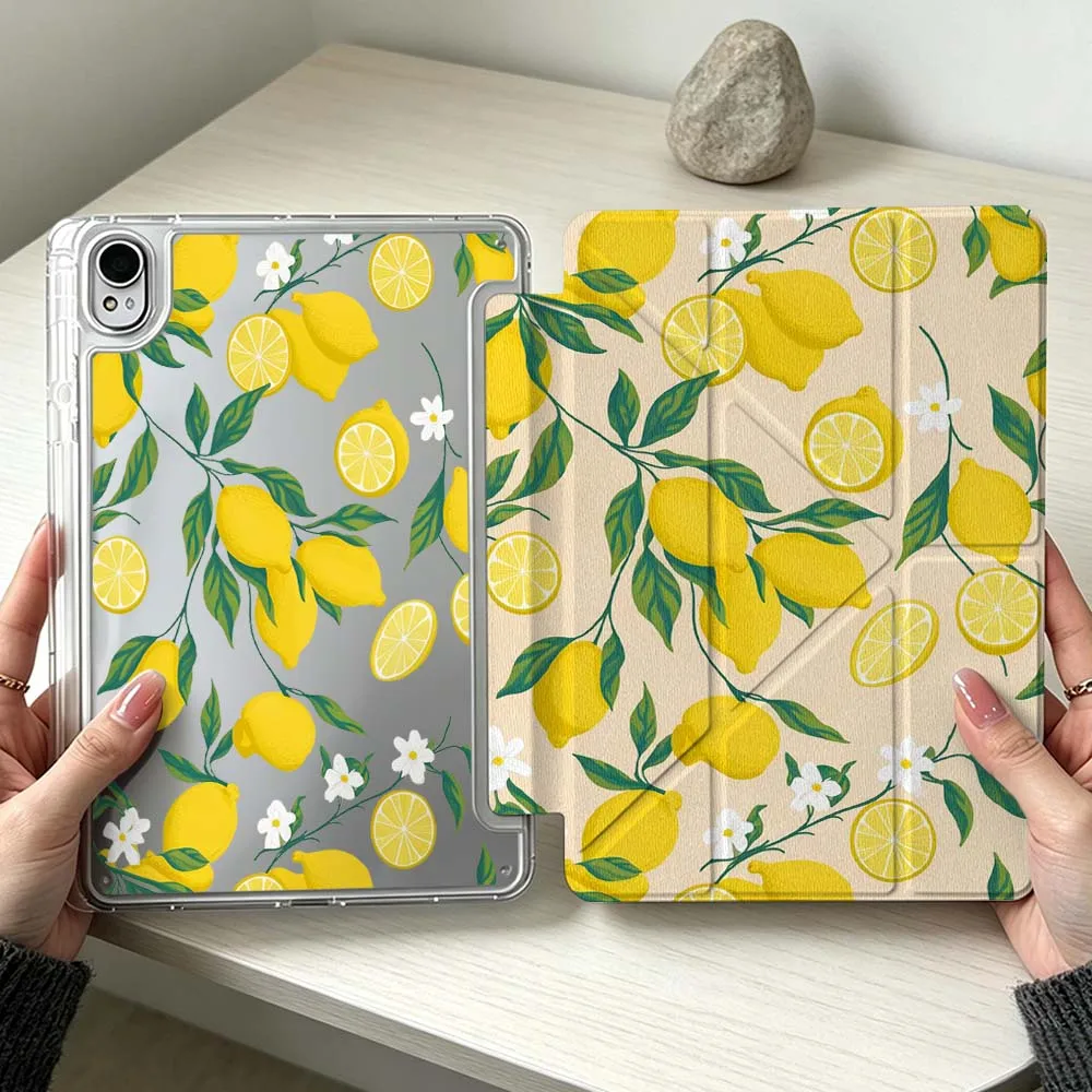 Yellow Lemon Pattern For Huawei MatePad Pro SE Air 12X Honor Pad 9 V9 GT X9a X9 Foldable 3Y Tablet Case Soft