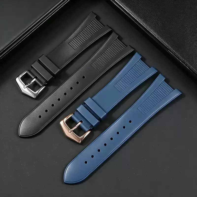 For Citizen Promaster Titanium Aw0130-85x/a/z Patek Philippe Nautilus Fluoro Rubber Watchband Men Sports 25-12mm Fkm Watch Strap