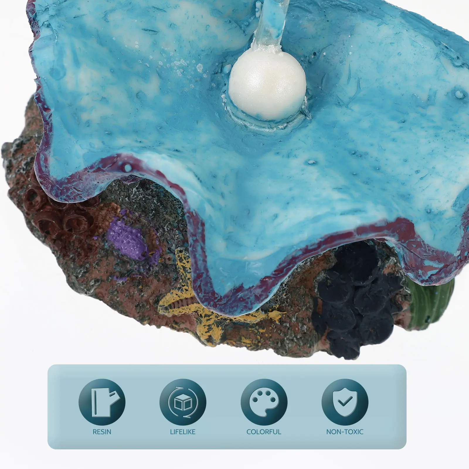 

Aquarium Air Stone Ornament Simulated Shell Design Bubbling Fish Tank Decor for Enhanced Oxygenation and Visual Appeal