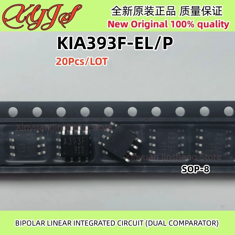 20Pcs/LOT KIA393F-EL/P A393F KIA393F KIA393 BIPOLAR LINEAR INTEGRATED CIRCUIT (DUAL COMPARATOR) Chip Original New 100% quality