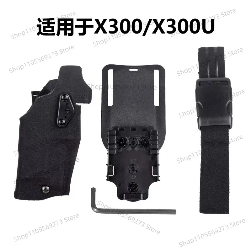 Tactical Pistol Holster for Glock G17 G19 G22 G34 with X300 Light QLS Quick Mount Adapter Leg Shroud Drop - view 6