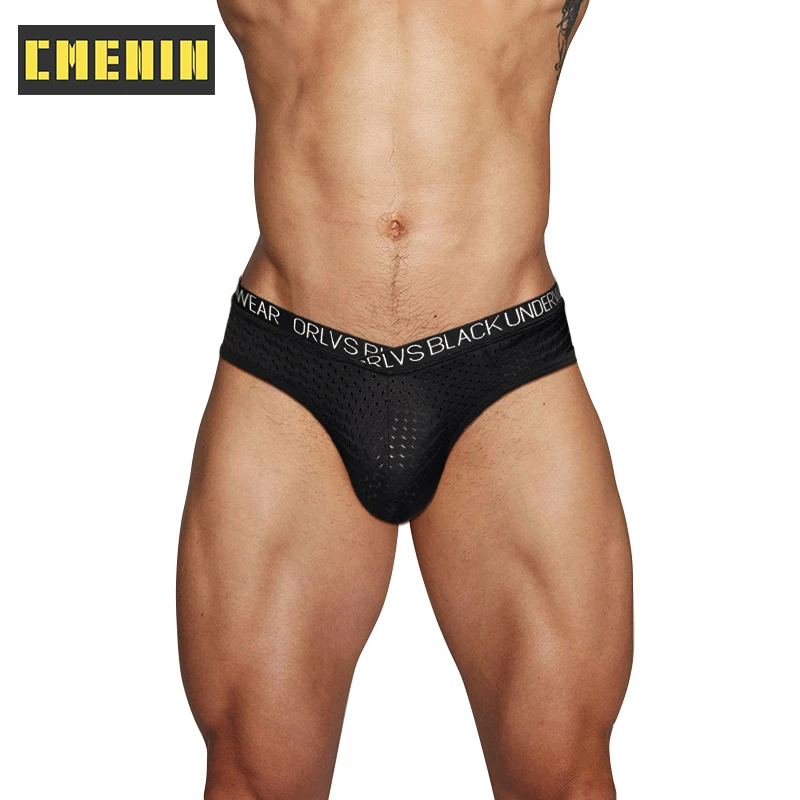 CMENIN Cotton Sexy Men Underwear Briefs Breathable Mesh Men\'s Briefs Bikini Gays Underpants Male V-shaped Low Waist Man Panties