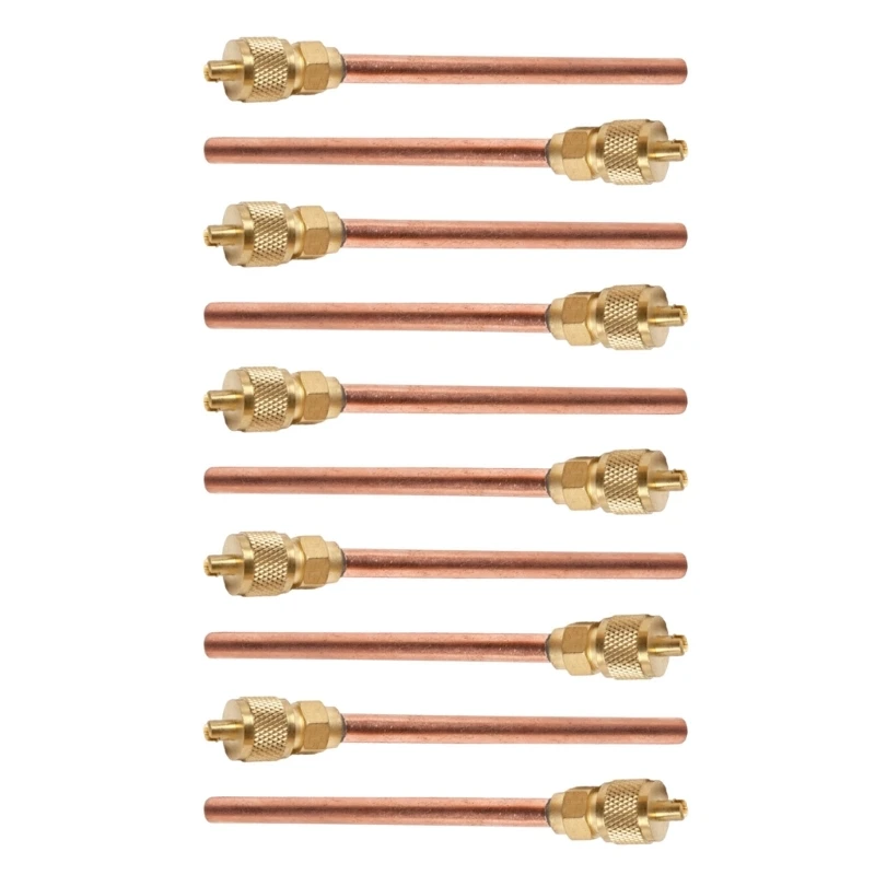 Vannes d'accès à réfrigération à climatisation, Service à tige 1/4 pouces, 10 pièces