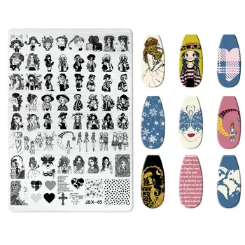 Kreslená postavička Halloween Nail Art Razítkovací destička Šablona Kouzelnická Zvířata Srdce Obrázek Šablona Forma Na Nehty Nástroje pro Tisk Kreslení 12 nejlepší prodej Samolepka na nehty s motivem Harryho Pottera - №10