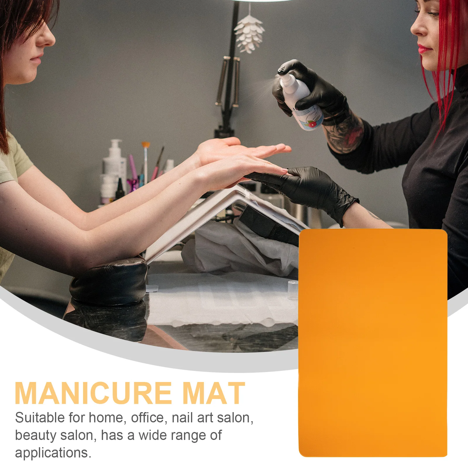

Dual-Sided Manicure Hand Cushion Nail Art Mat Reusable Soft Skin-Friendly Dust Water Absorbent For Home Office Beauty