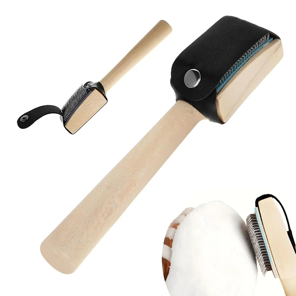 Wooden Suede Sole Wire Shoe Brush Cleaners Ballet Dance Shoes Cleaning Brushes Shoes Brushes For Shoe Care Cleaning Tools