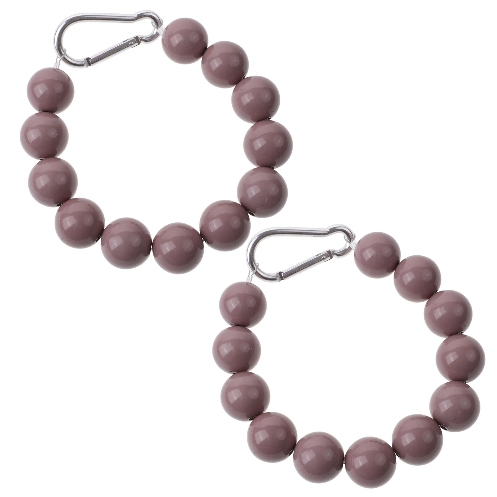 

2pcs Flagpole Accessories 13x13 Gray Beads Windproof Guide Chain for Iron Poles School Institute Flag Flying Prevention