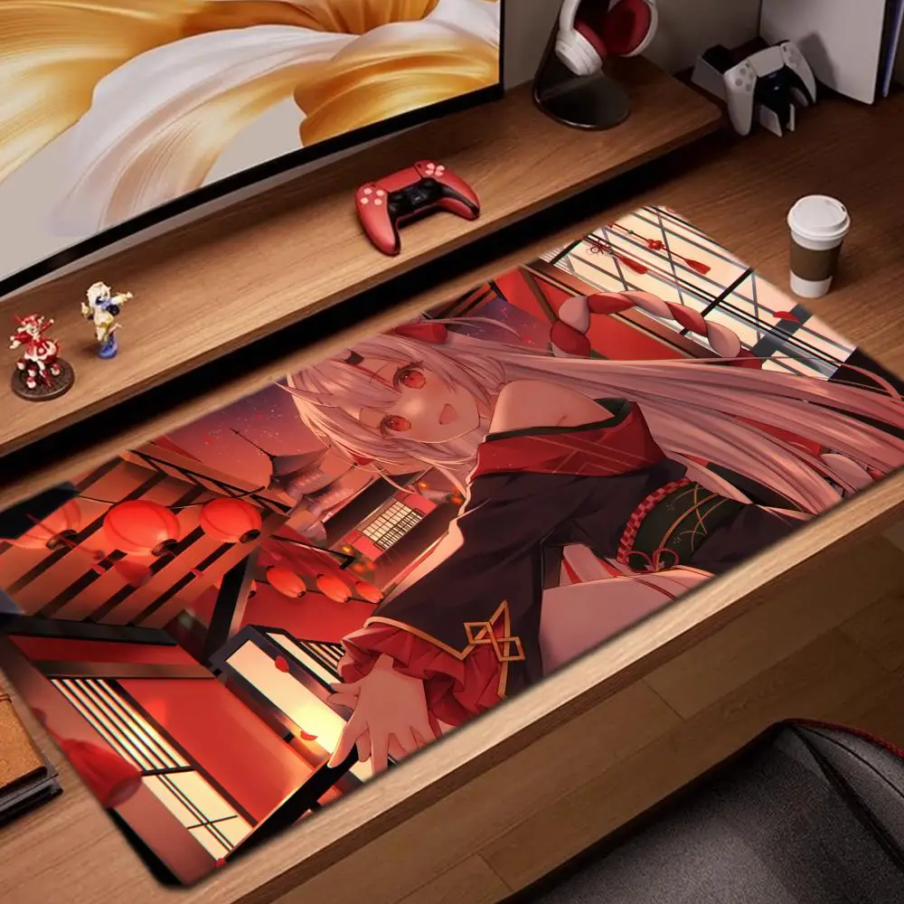 

nakiri ayame Mouse Pad Game Accessories keyboard pad XXL large locking edge 900X400 mm table mat Gaming mousepad